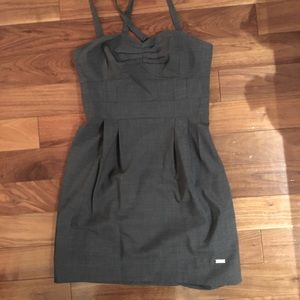 WILFRED 4 wool mini dress with removable straps, sweetheart neckline & pockets!